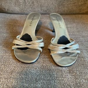 Silver Rampage heels